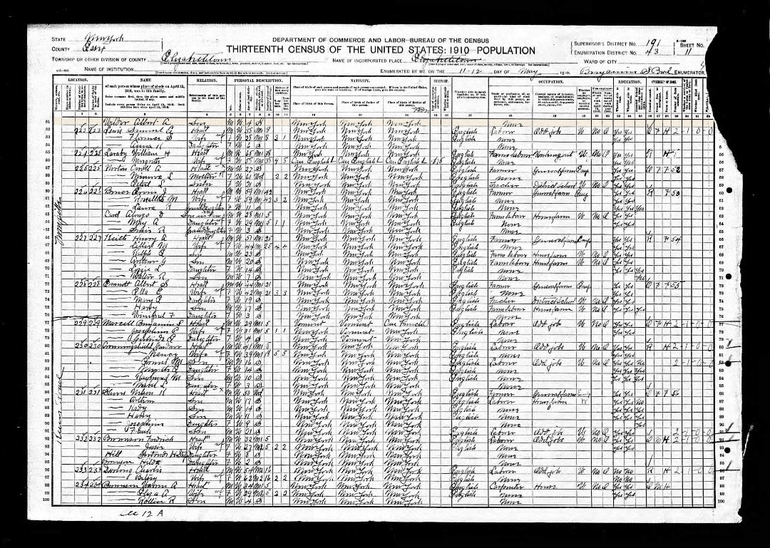 E Wilder 1910 Census